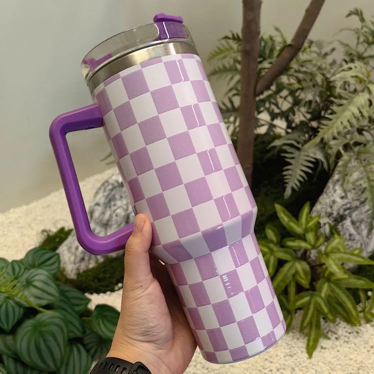 40 oz Checkered Tumbler